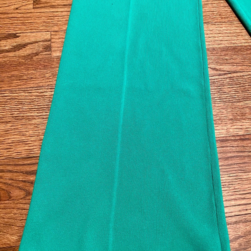 RIVR Green High Waisted Wide Leg Pants Stretch Knit Pull On Size S - Picture 7 of 13